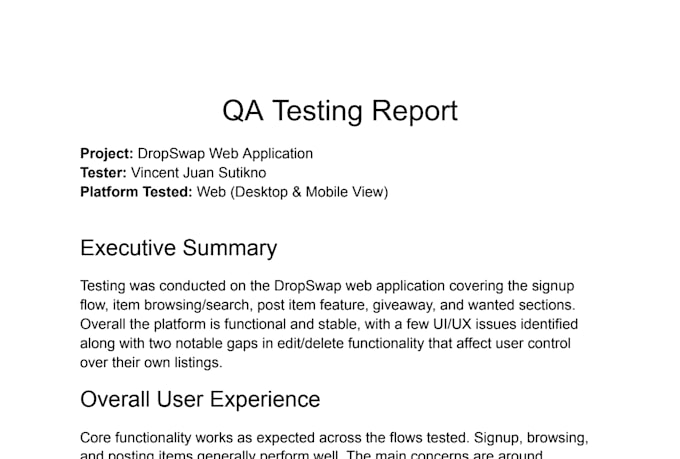 do manual software testing, website testing, and app testing